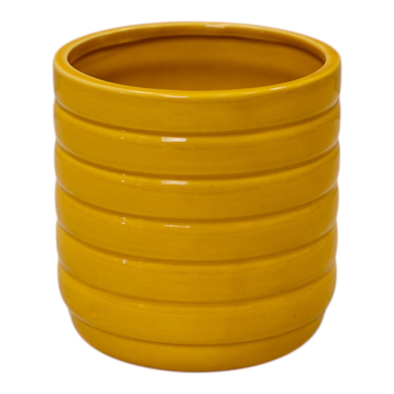 Mustard Beehive Ceramic Pot