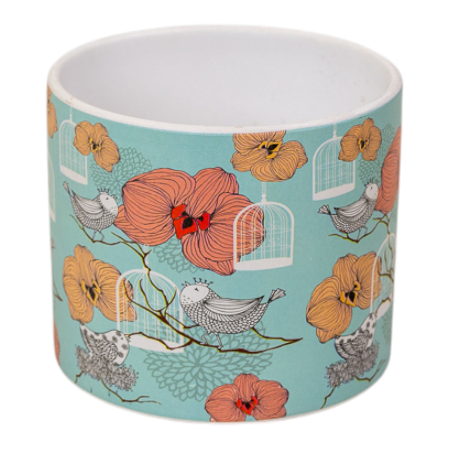 Floral Bird Cage Pot