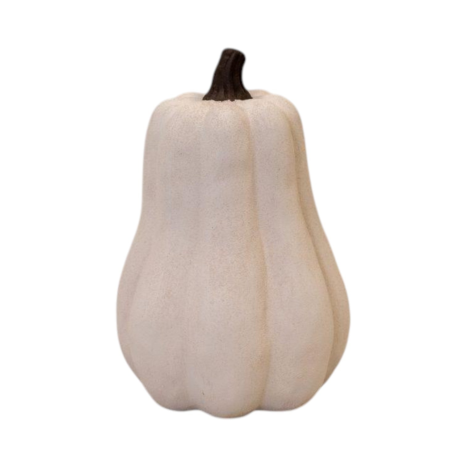 Cotton White Tall Ceramic Pumpkin Ornament in Small