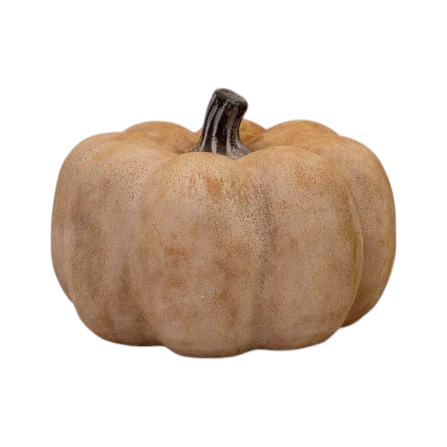 Pale Orange Large Ceramic Pumpkin Ornament