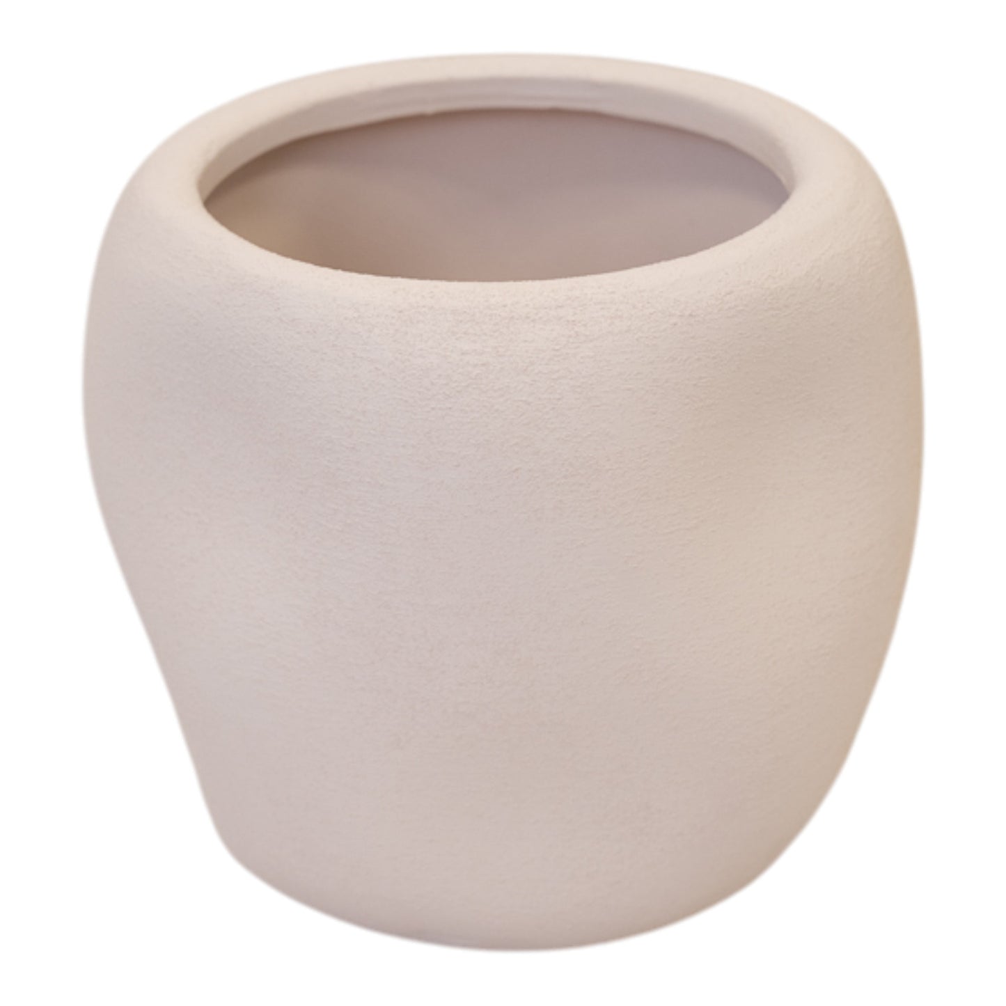 White Textured Stone Plant Pot 16cm x 16cm x 14.5cm