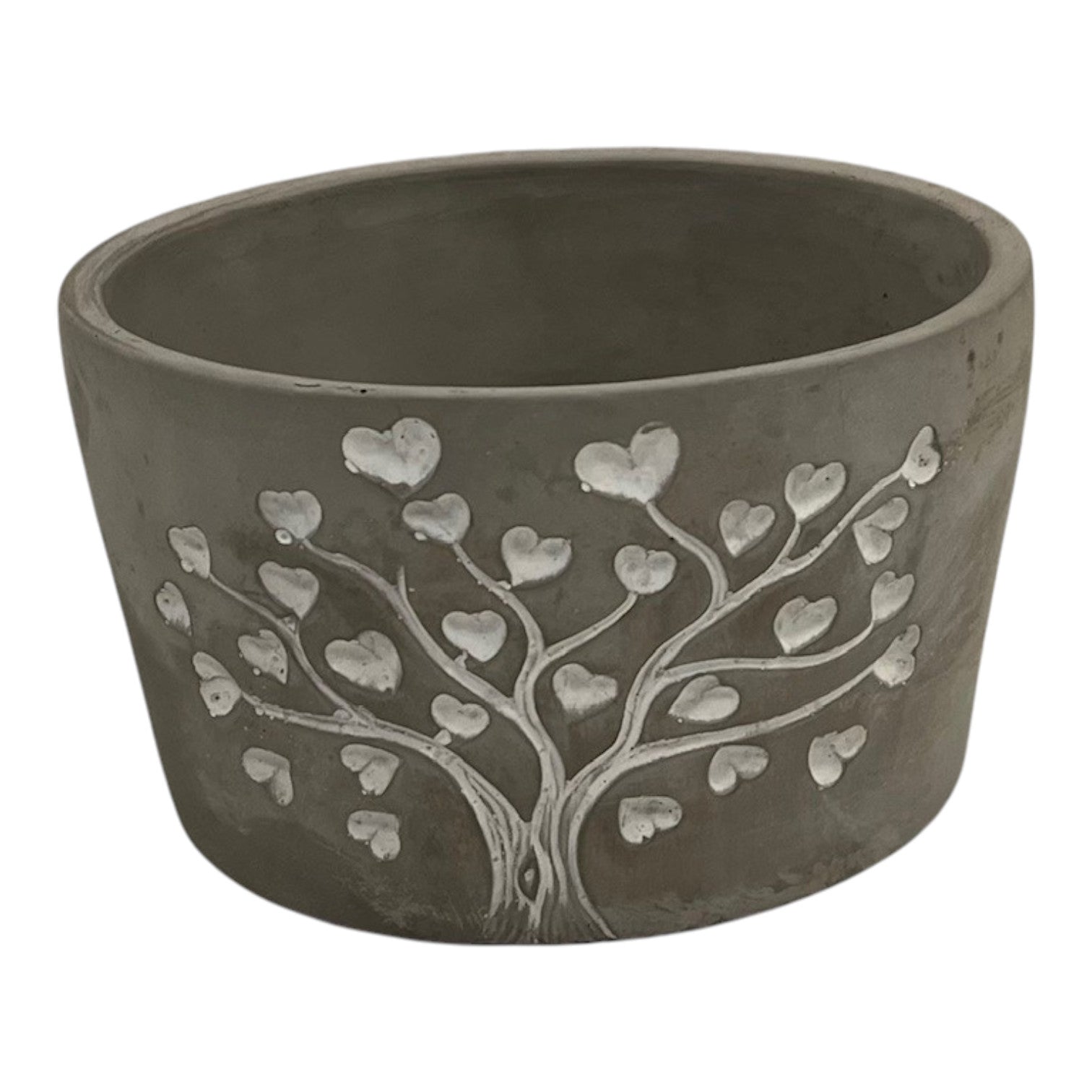 Grey Cement Love Tree Bowl