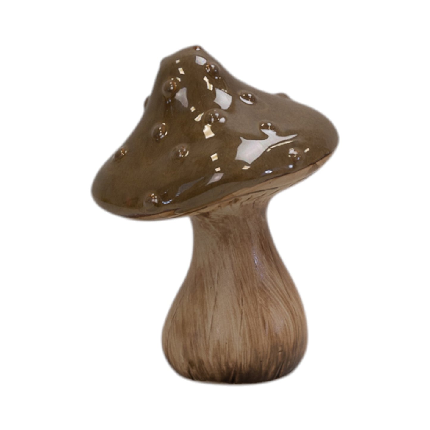 Brown Ceramic Mushroom