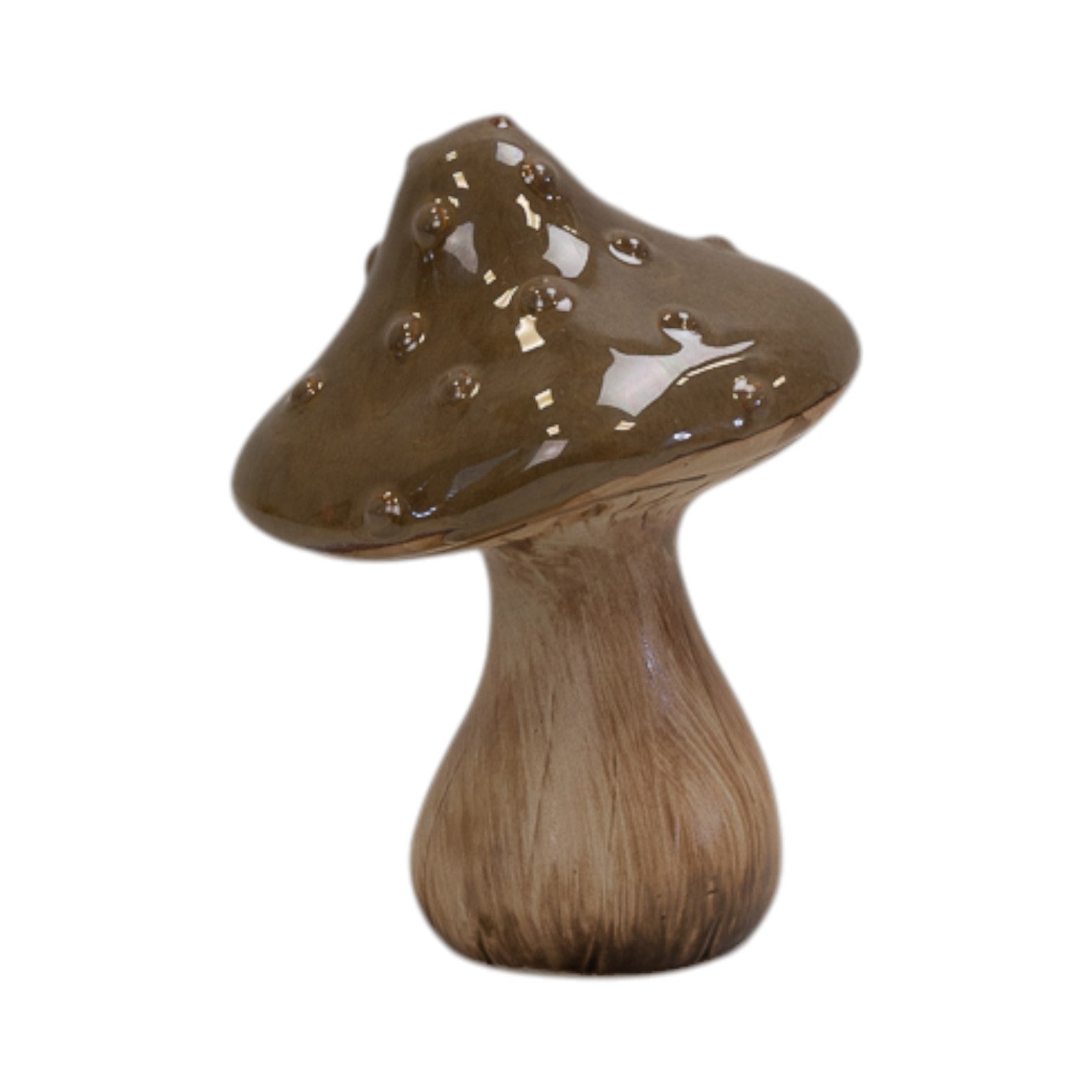 Brown Ceramic Mushroom