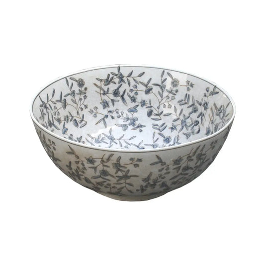 Blue And White Ditsy Print Bowl