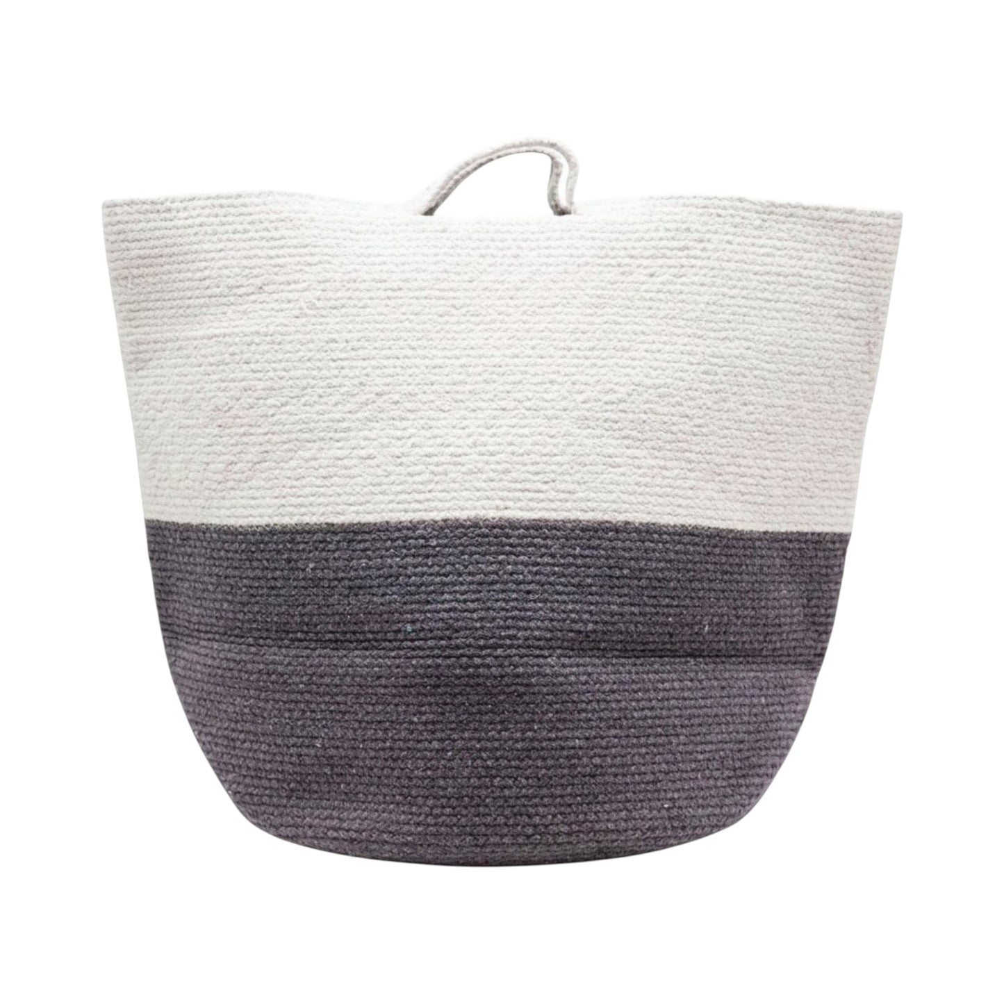 Cotton Rope Laundry / Storage Big Basket 45x40cm - Grey | Four Candle