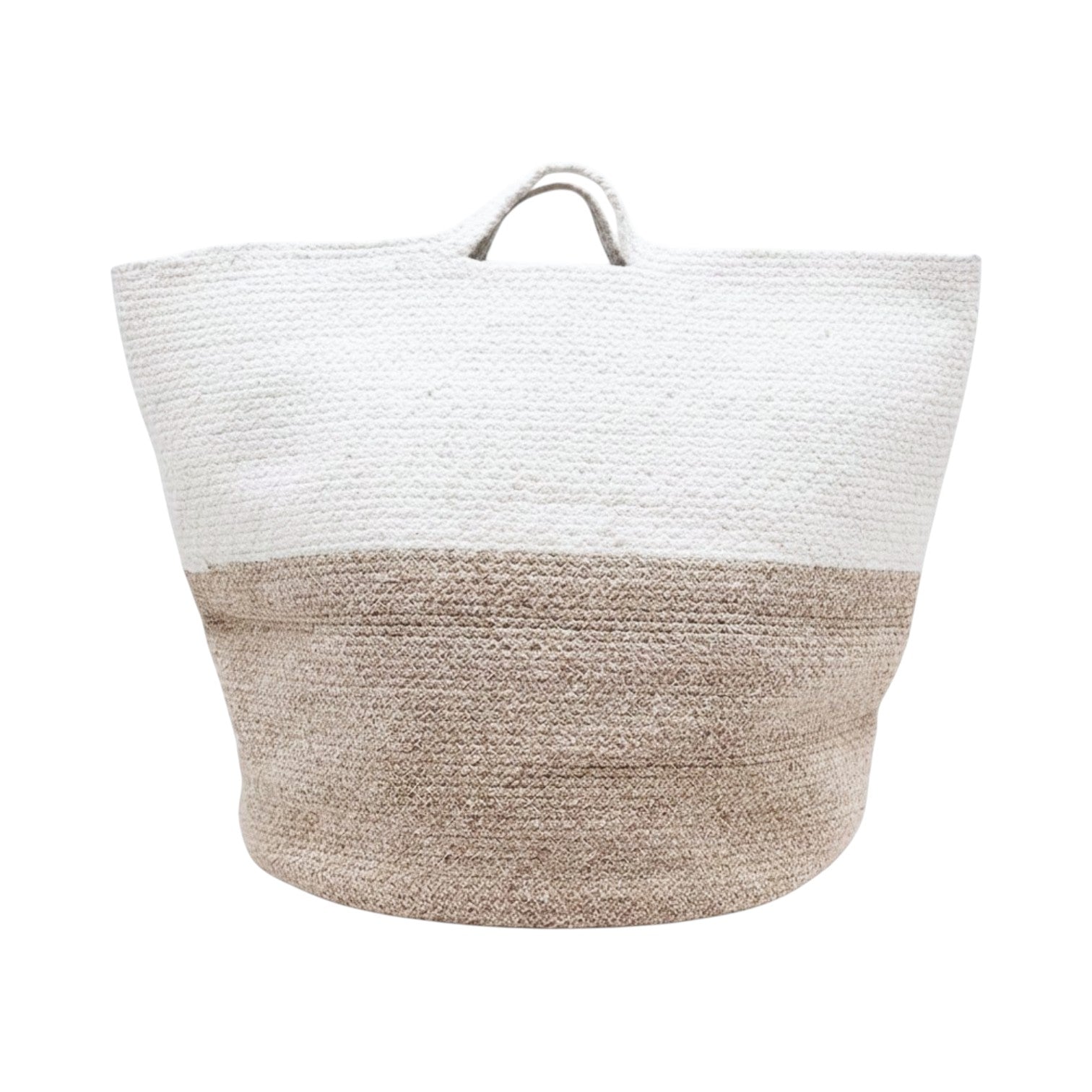Cotton Rope Laundry / Storage Big Basket 45x40cm - Beige | Four Candle