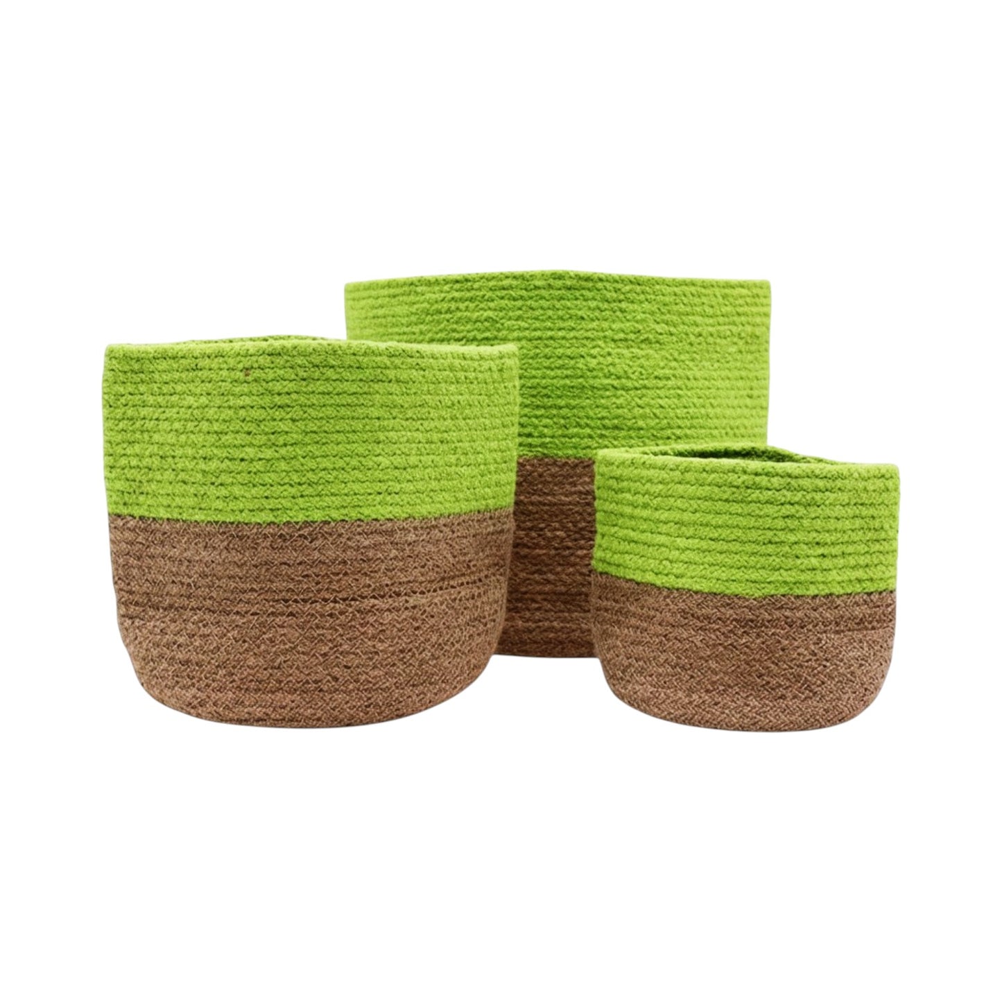 Set of 3 Cotton Rope Storage Baskets - Pistachio | Four Candle