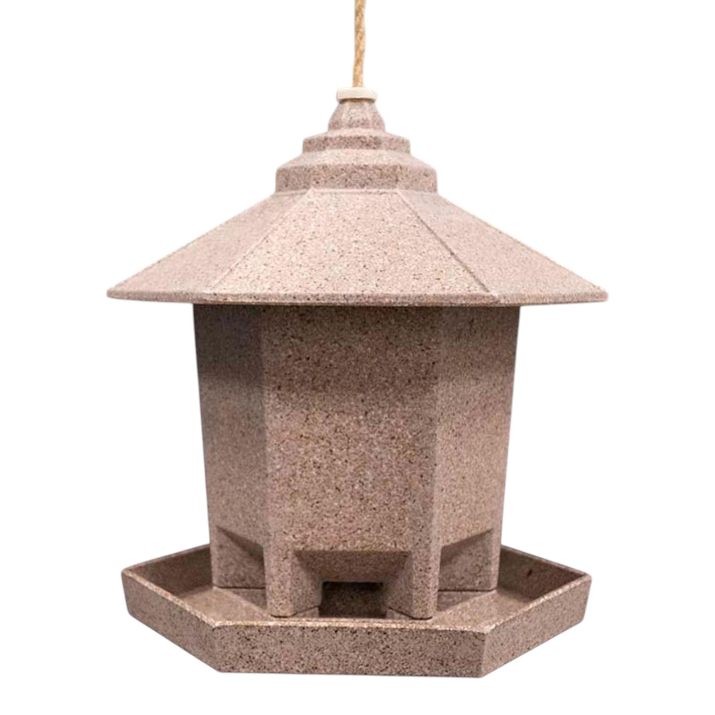 Earthy Deluxe Hexagonal Bird Feeder Nut Husk (21.6cm)