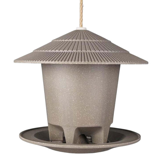 Earthy Deluxe Round Bird Feeder - Straw (21.8cm)