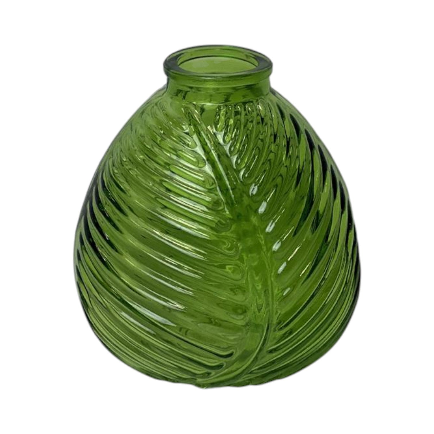 Emerald Green Leaf  Bottle
