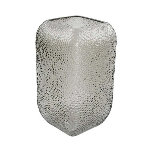 Smokey Brown Dimpled Square Vase