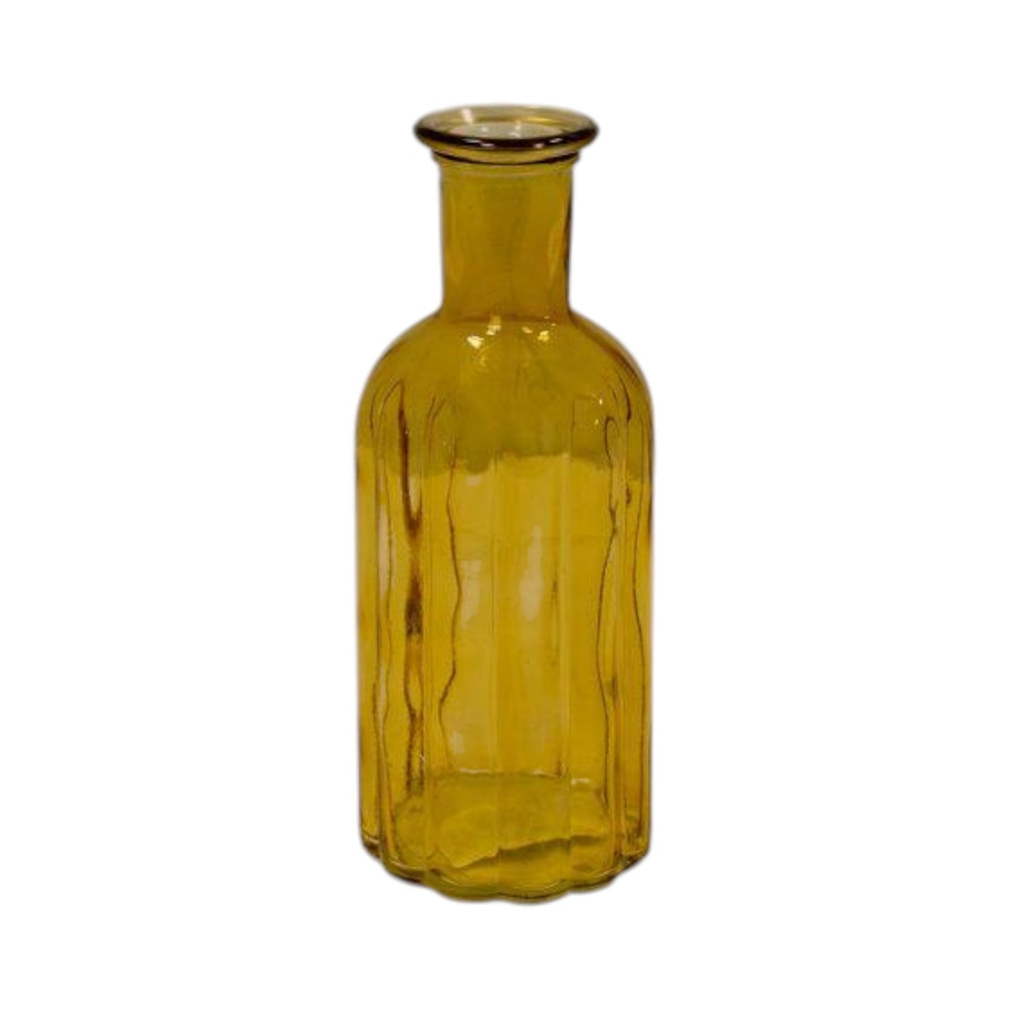 Yellow Glass Bottle H19cm TD4.5cm B7.5cm