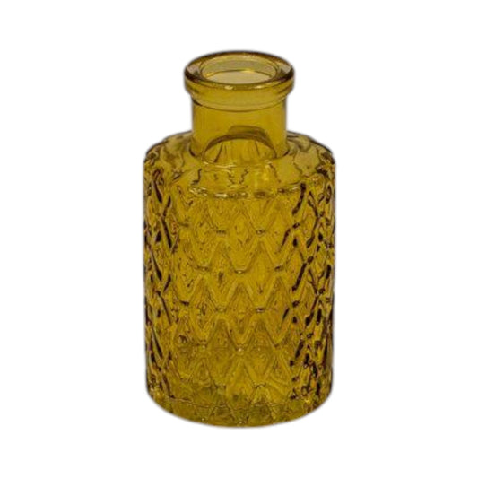 Yellow Geometric Glass Bottle