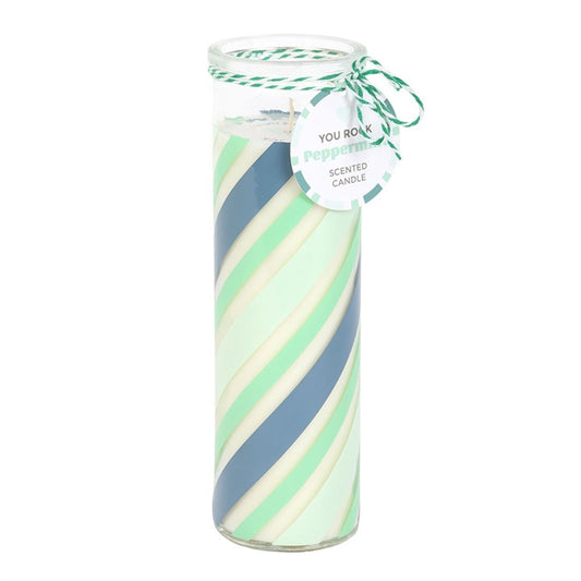 Candy Stripe Peppermint Tube Candle