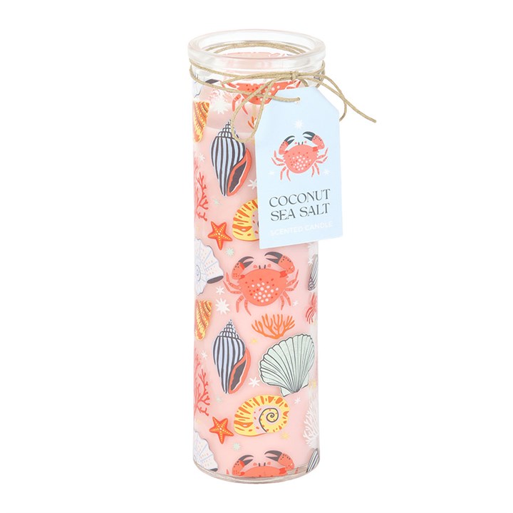 Pastel Shell Print Coconut & Sea Salt Tube Candle