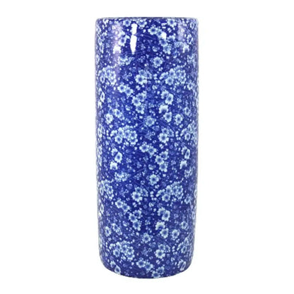 Umbrella Stand, Vintage Blue & White Daisies Design