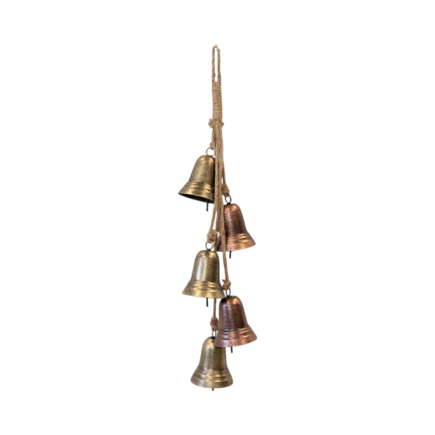 Metal Gold and Copper 5 Bell Hanging Garland