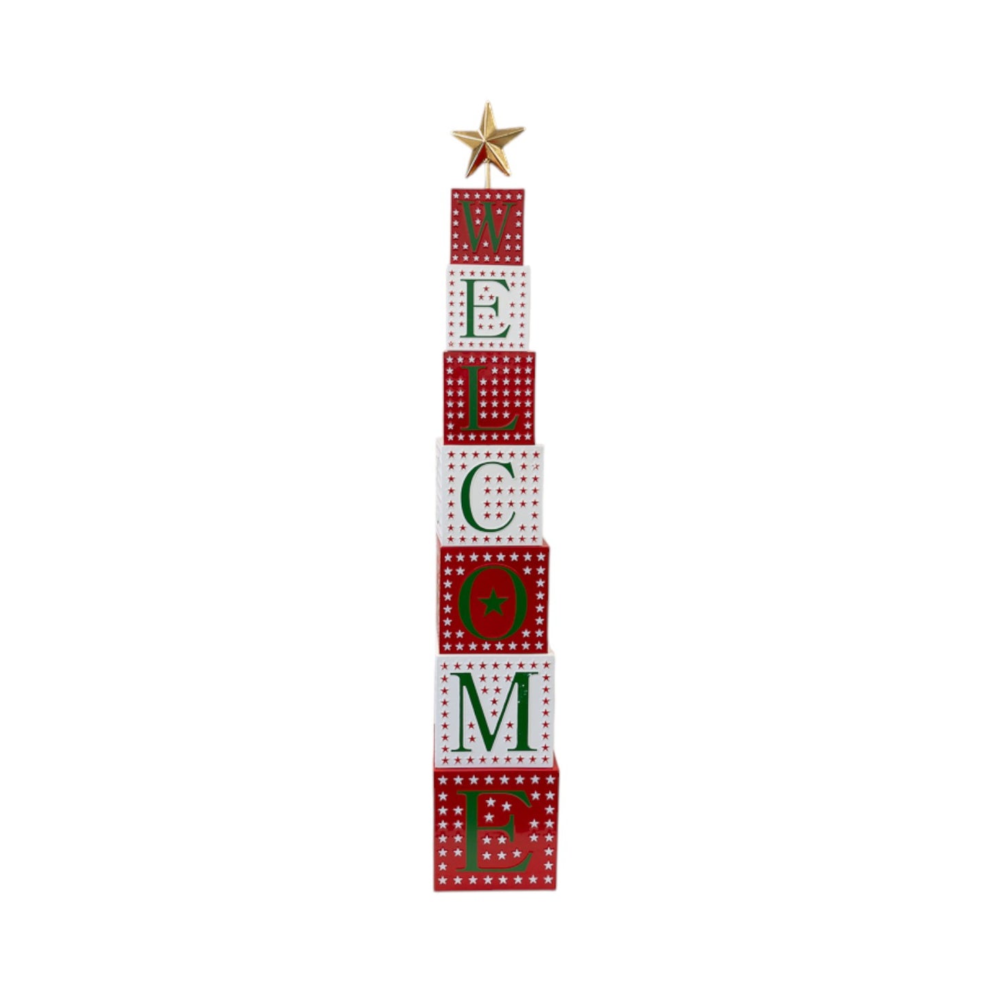 Metal Stacking Welcome Sign