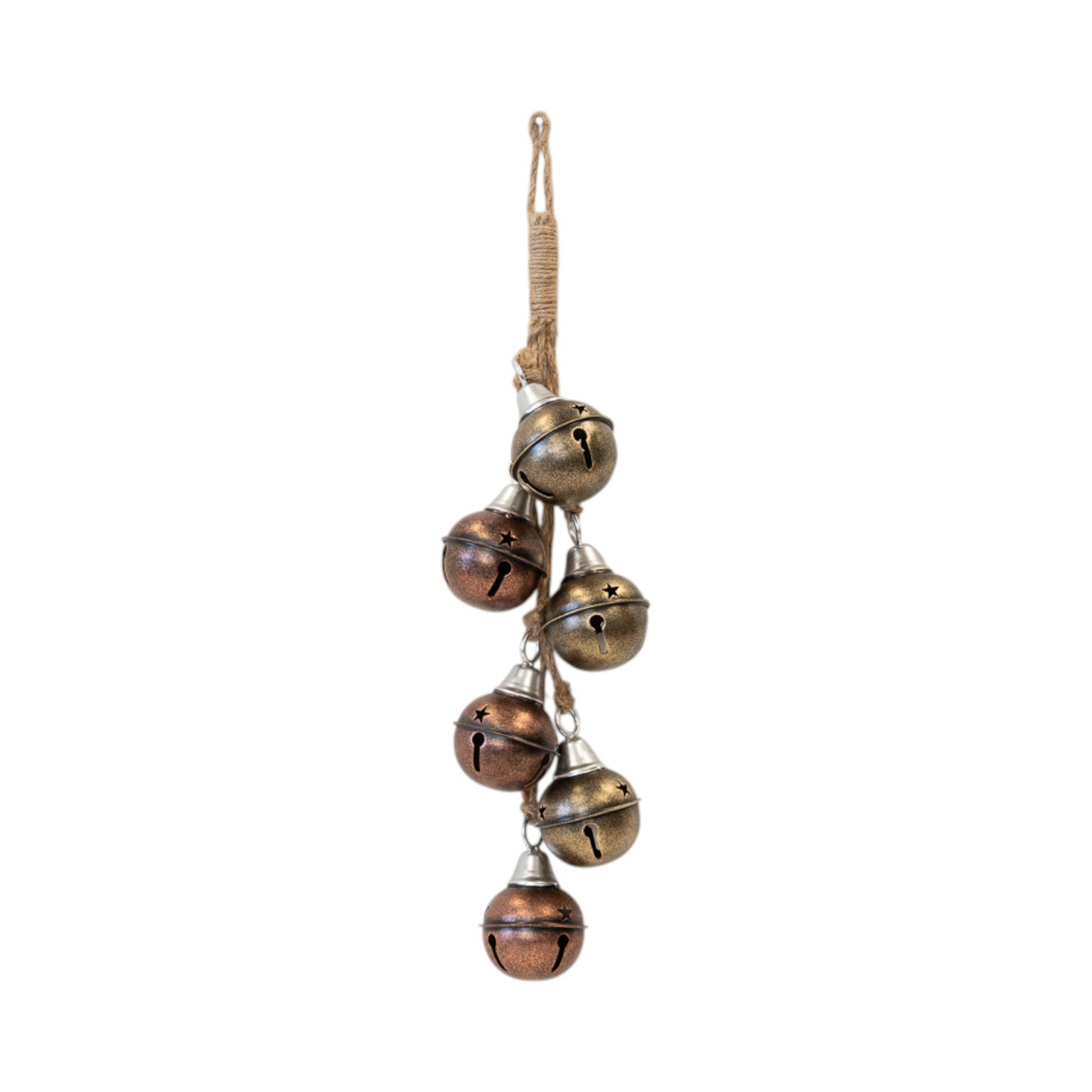 Metal Gold and Copper 5 Bauble Hanging Garland