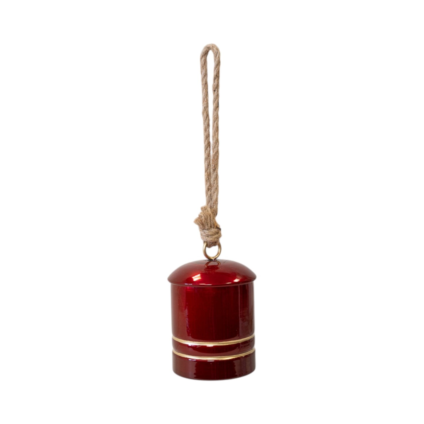 Glossy Red Metal Cowbell on Hanger