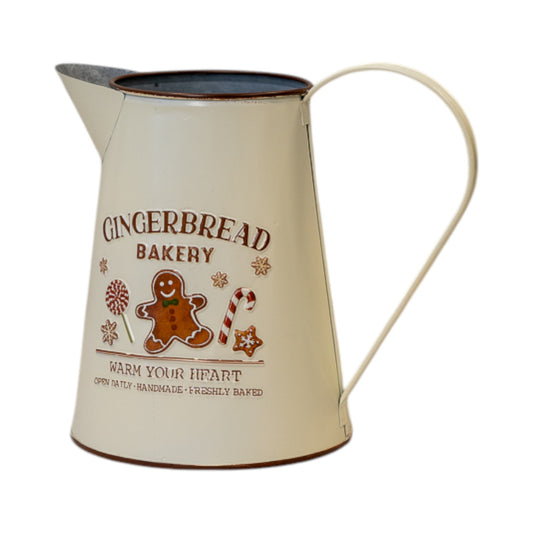 Cream Zinc 'Gingerbread Bakery' Jug
