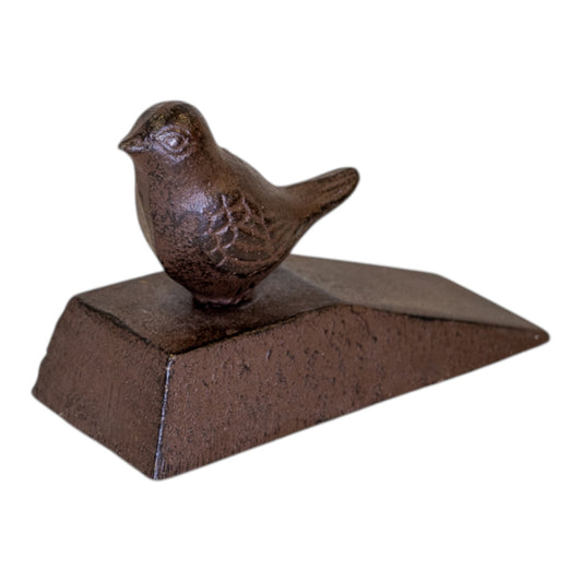 Cast Iron Door Wedge With Bird Deco 12X5X9cm
