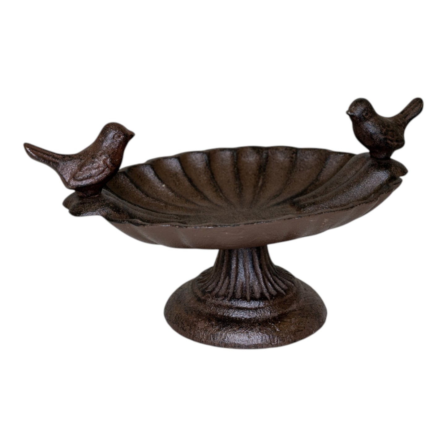 Cast Iron Plinth Birdbath 20.5X14.5X13cm