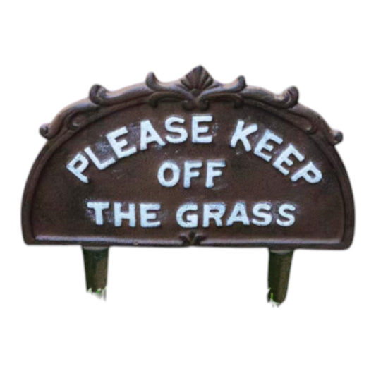 Cast Iron Keep off The Grass 24.5X1X25.7cm