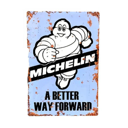 Metal Vintage Wall Sign - Michelin A Better Way Forward Tyres