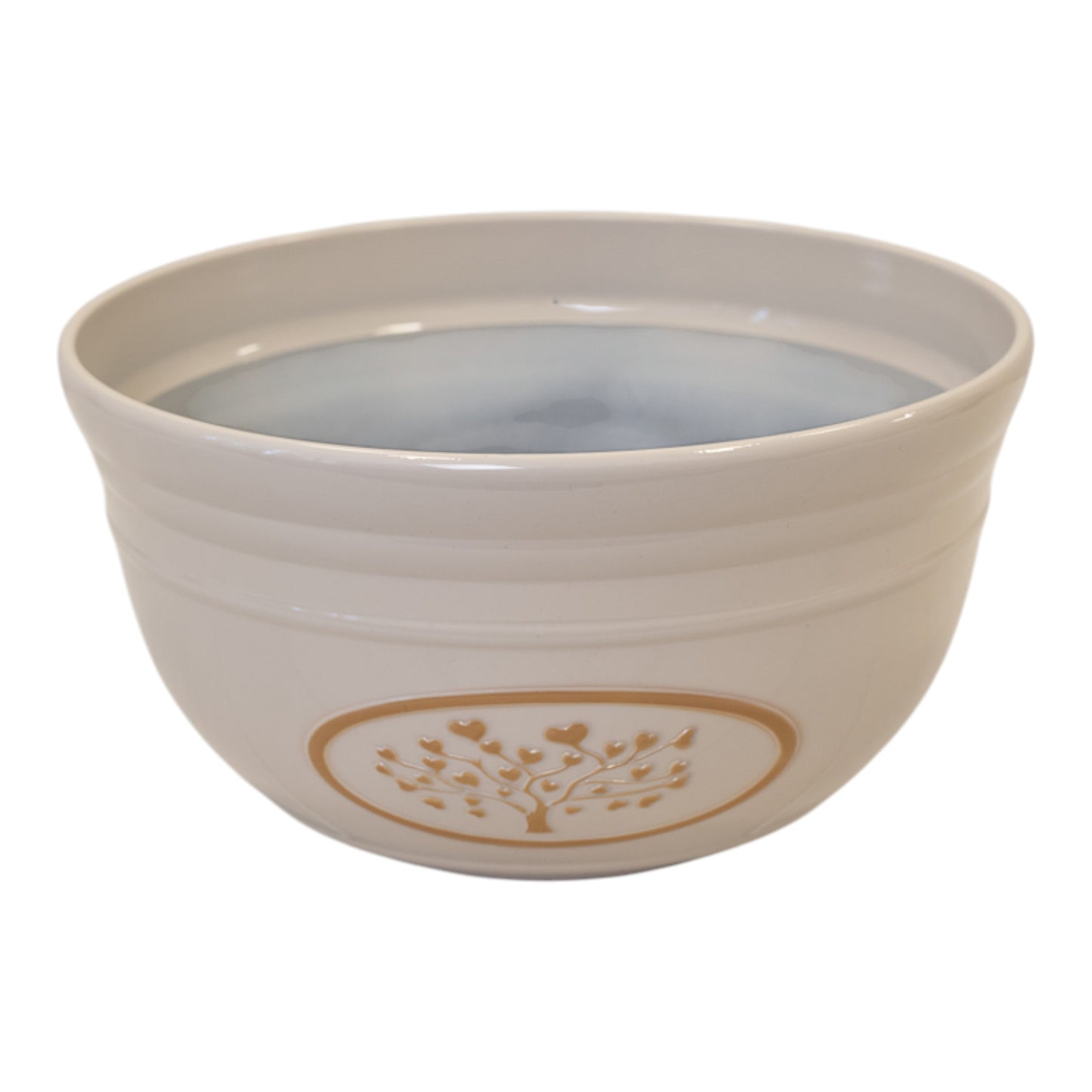 Cream Round Love Heart Tree Bowl Recycled Plastic Planter