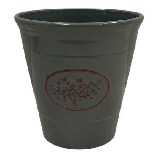 Grey Round Love Heart Tree Recycled Plastic Planter