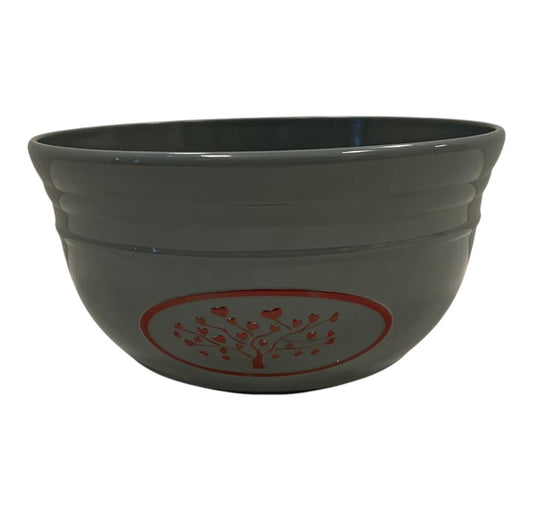 Grey Round Love Heart Tree Bowl Recycled Plastic Planter D30cm