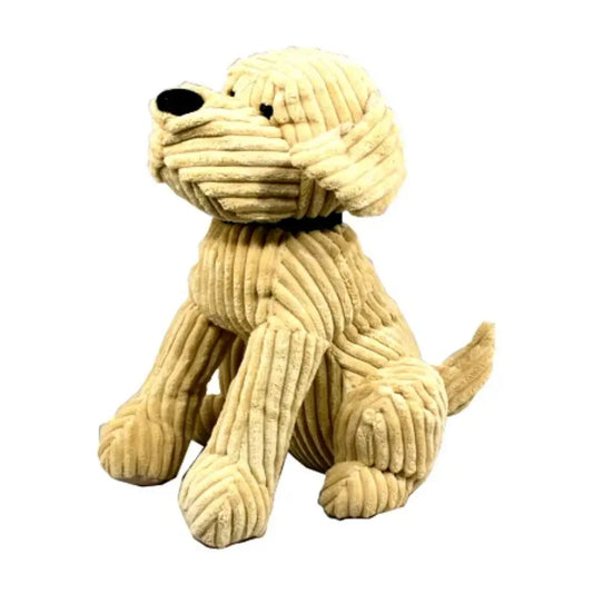 Large Gold Ribbed Dog Doorstop