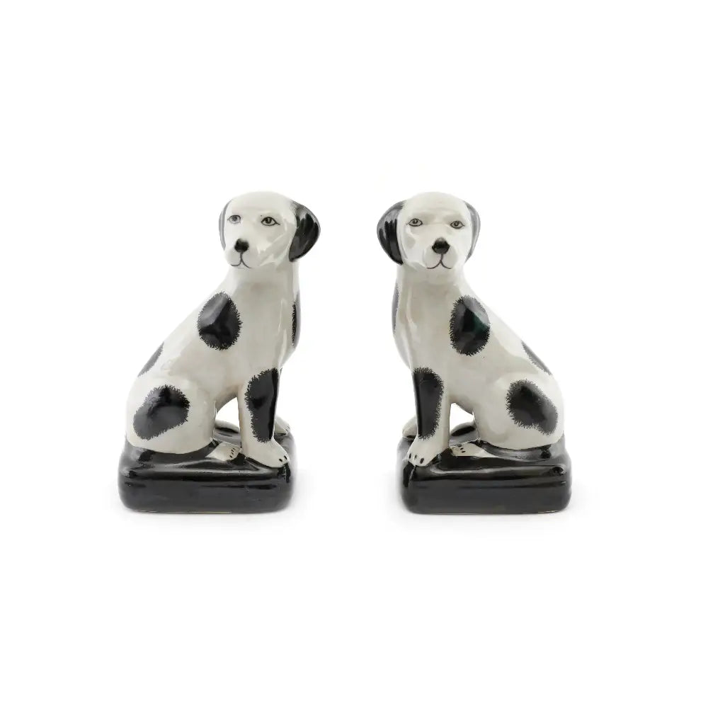 Black and White Porcelain Dog Ornaments