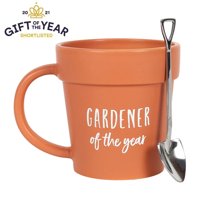 Gardener of The Year Pot Mug And Shovel Spoon