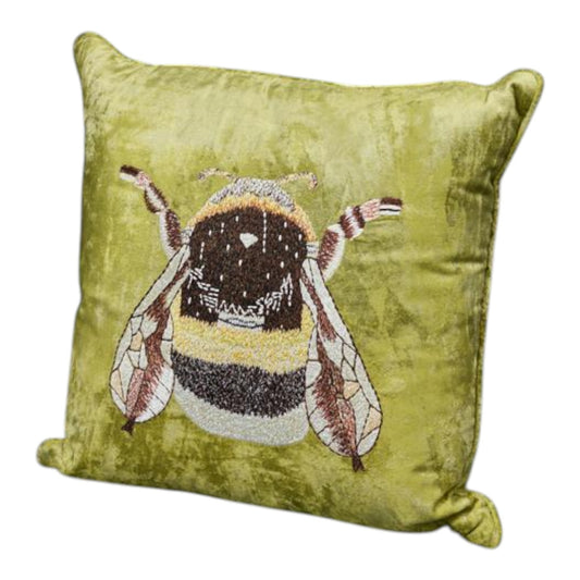 Handmade Washable Cotton Embroidered Cushion with Filling 45x45cm