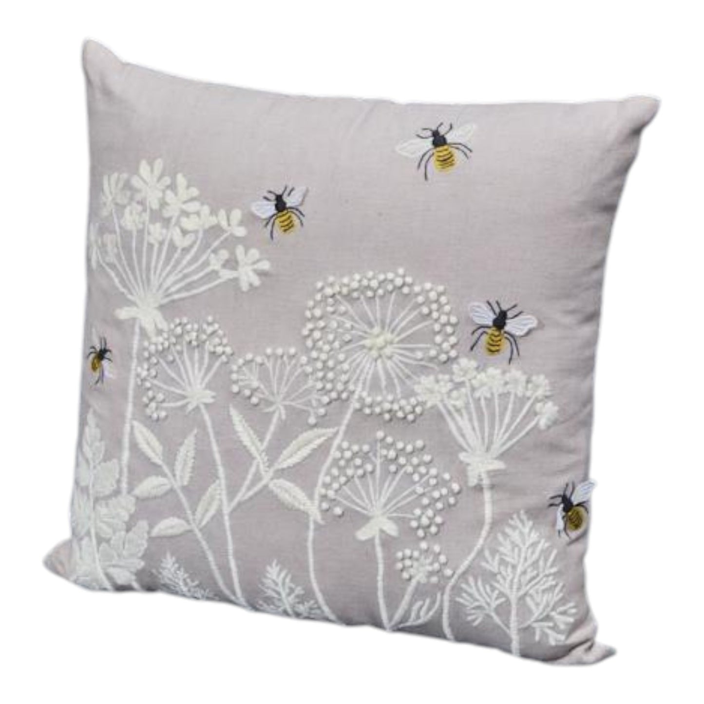 Handmade Washable Cotton Embroidered Cushion with Filling
