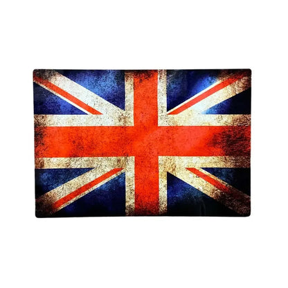 Vintage Metal Travel Wall Sign - British Union Jack Flag