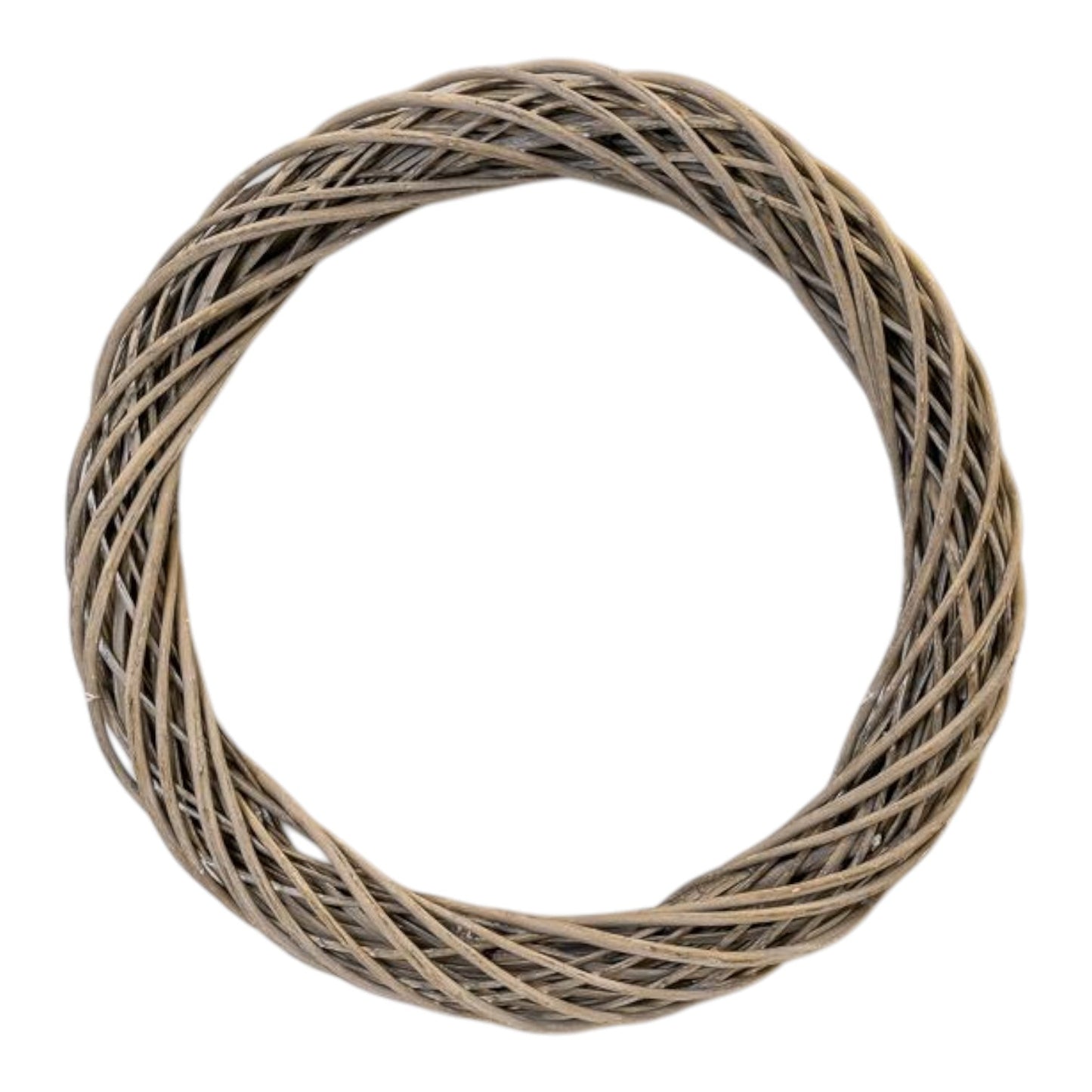 Grey Round Thick Willow Wreath 60cm