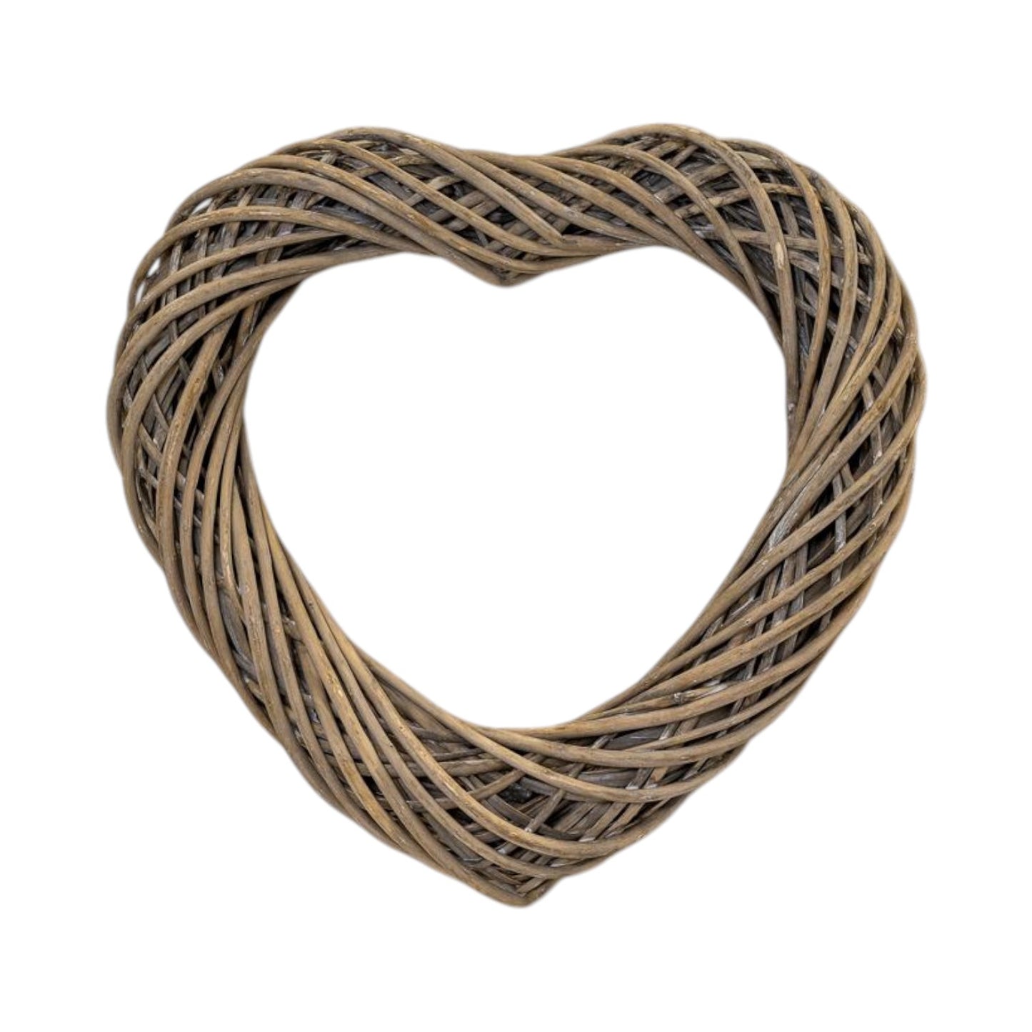 Grey Heart Thick Willow Wreath