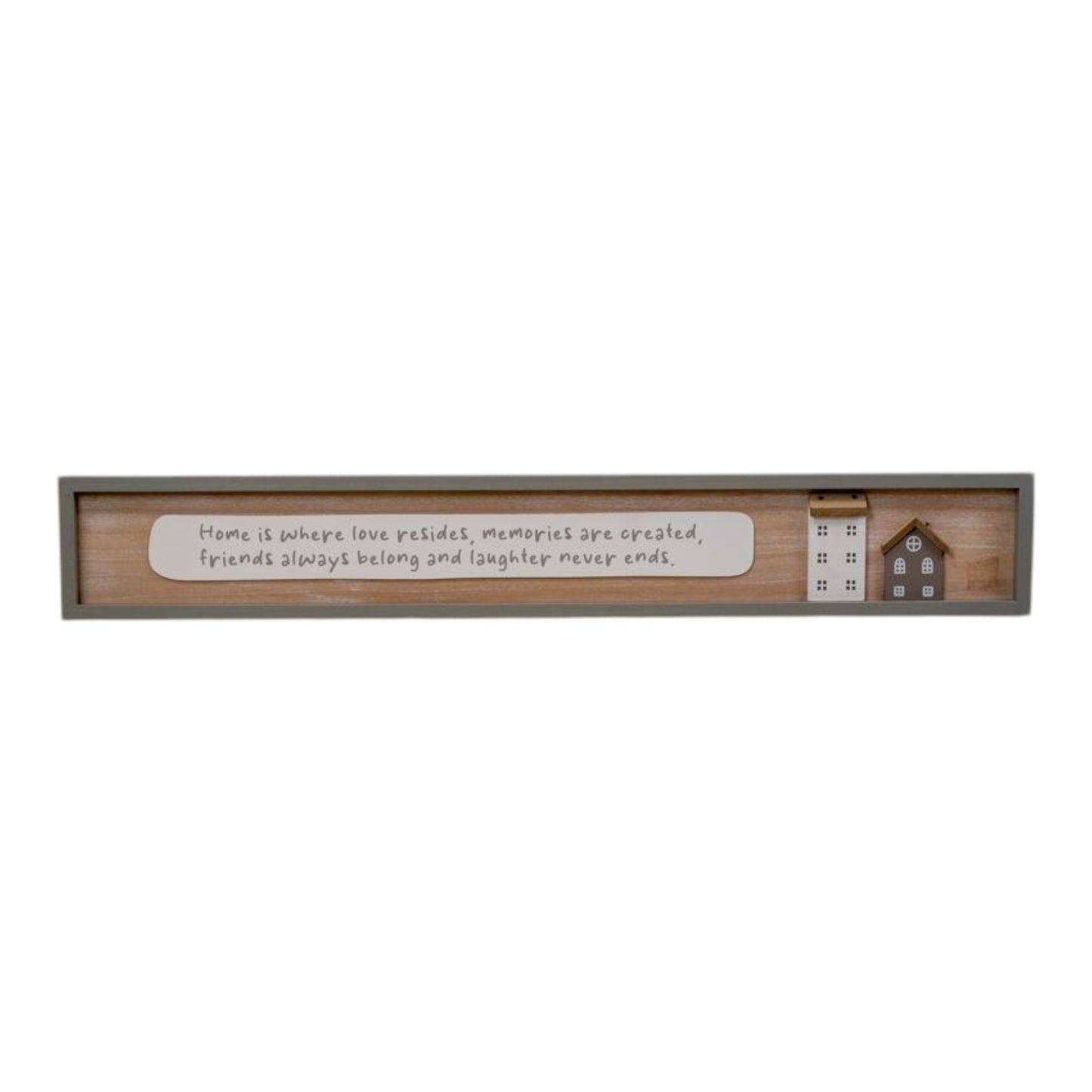 Rectangle Grey Border Wooden Sign