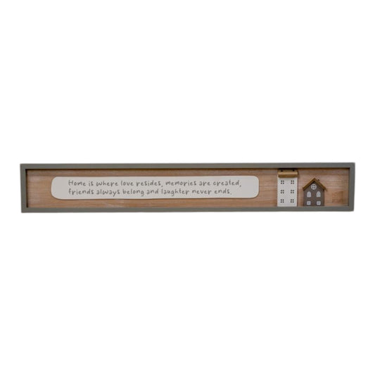 Rectangle Grey Border Wooden Sign
