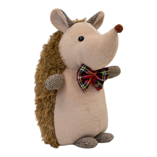 Furry Hedgehog with Bow Tie Doorstop