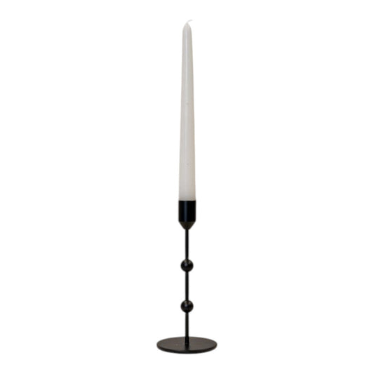 Medium Black Single Metal Candle Stick