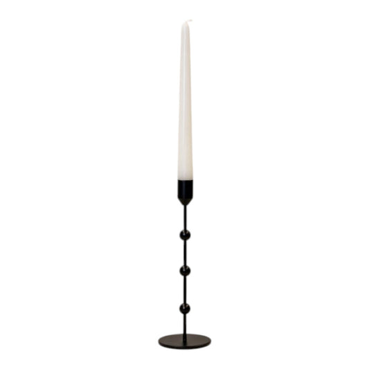 Large Black Metal Single Candle Stick