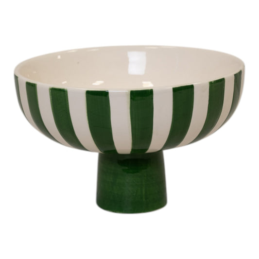 Green and White Ceramic Bowl Decor.