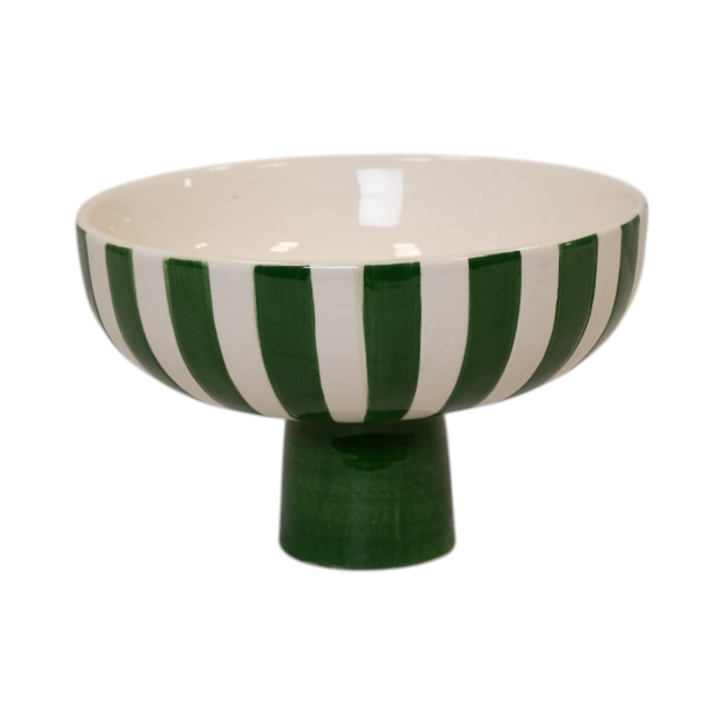 Green and White Ceramic Bowl Decor.