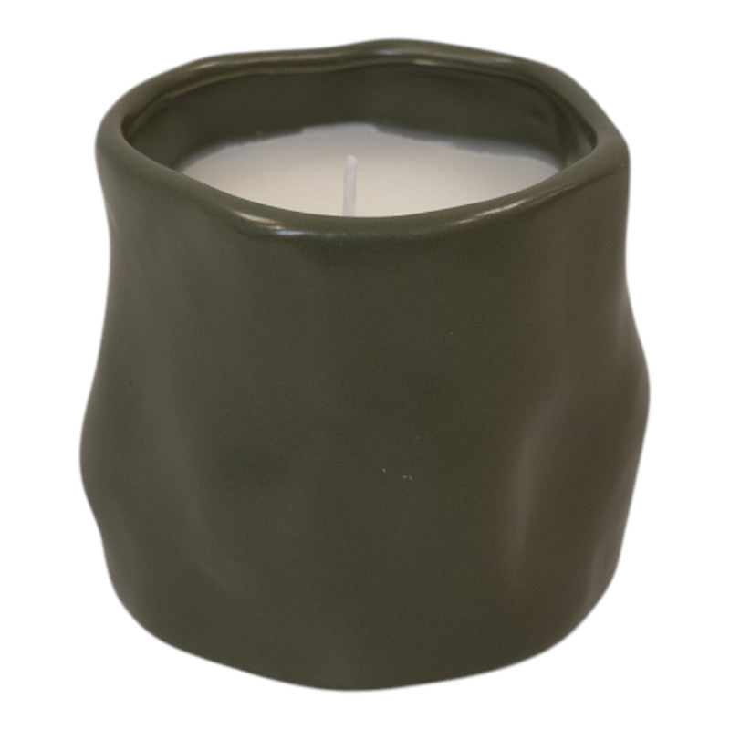 Forest Green Sculpted Candle