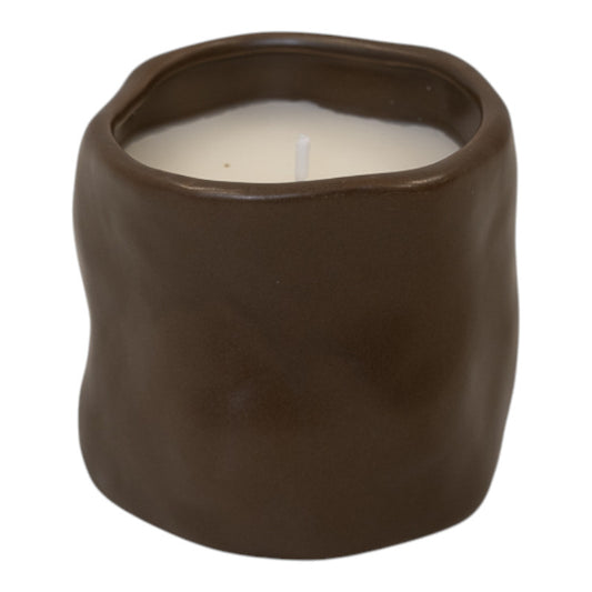 Chocolate Brown Sculpted Candle